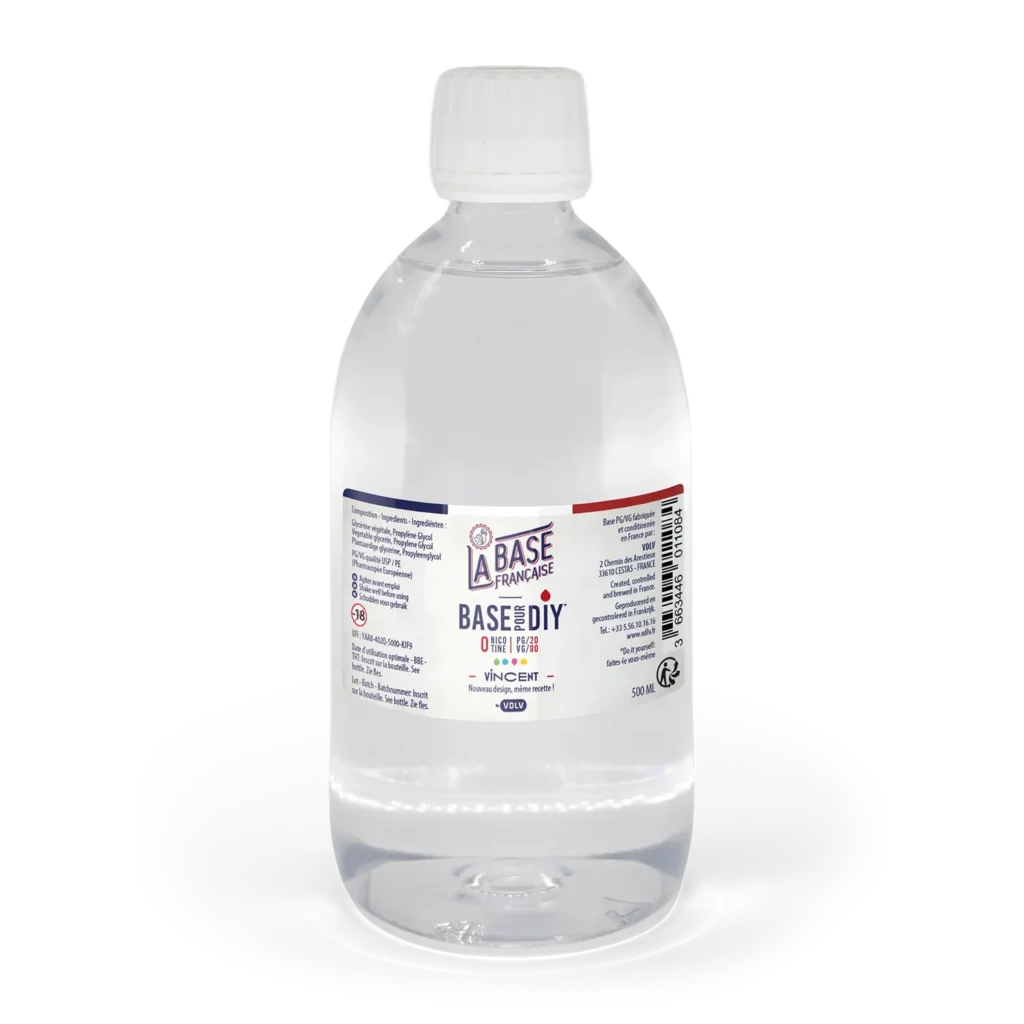 Base 500ml sans nicotine - PG20/VG80