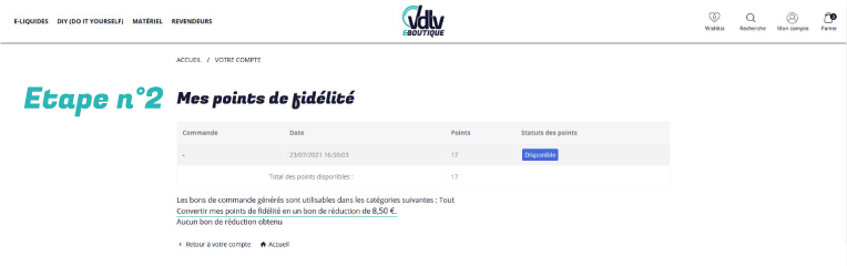 mes points fidelite